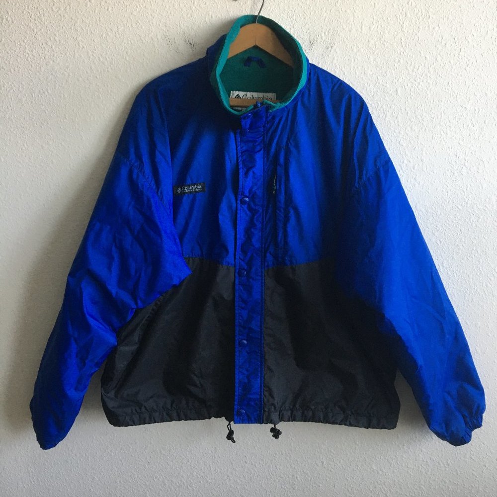 Columbia Men's Skidaddle Waterproof Winter Full Zip Blue and Black Jacket XL